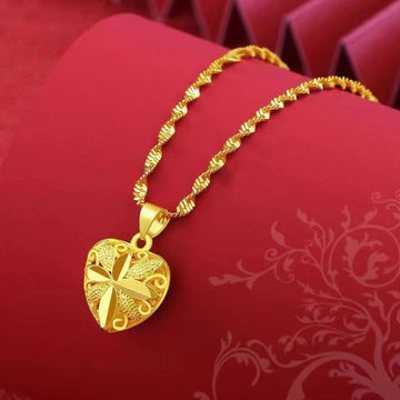 Gold Heart Necklace for Women