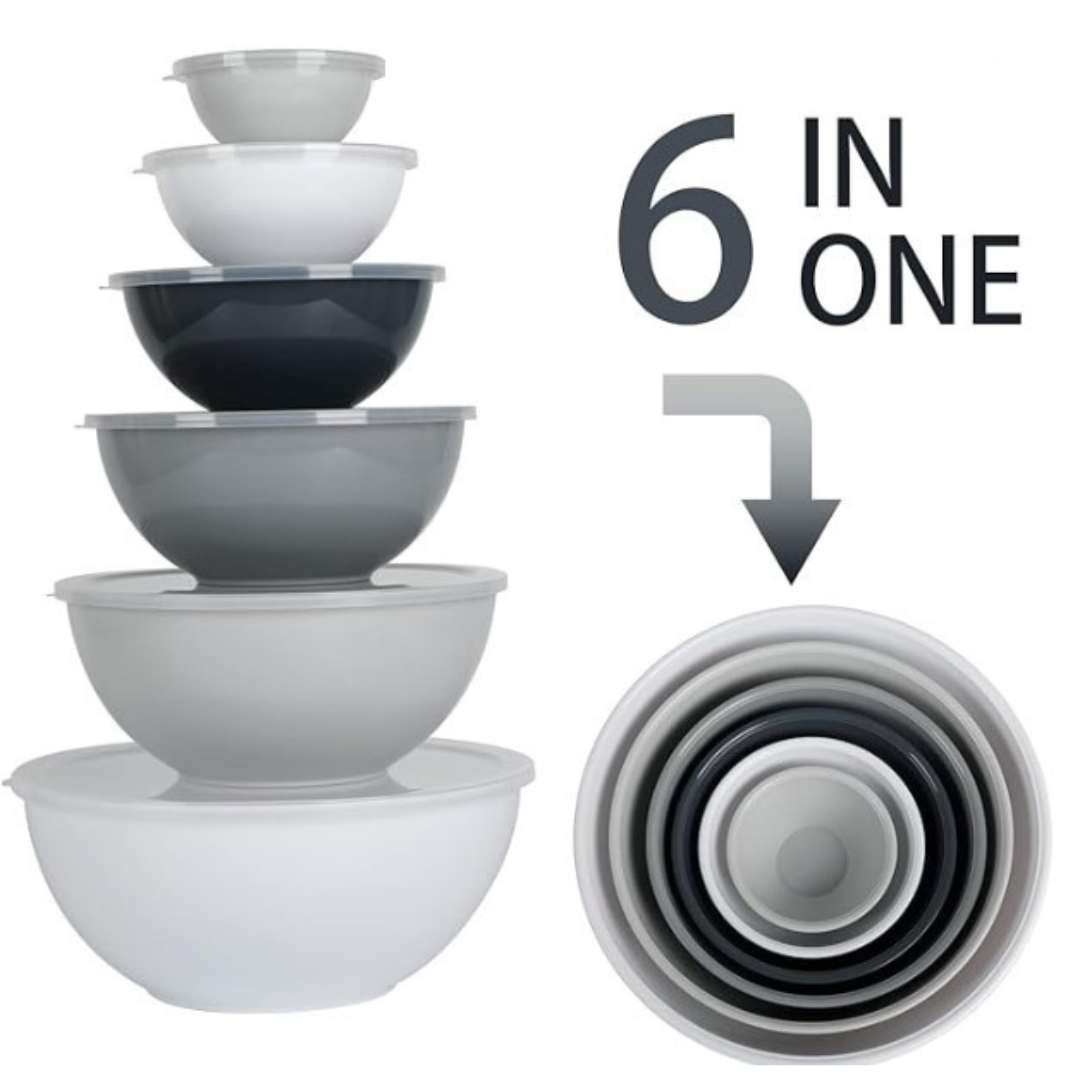 12-Piece Mixing Bowls Set with Lids