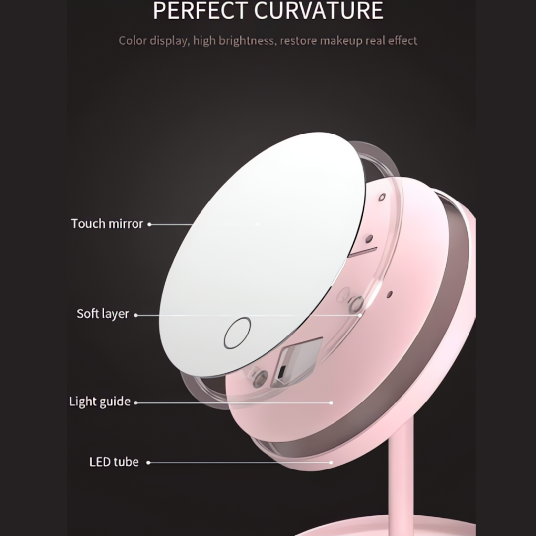 Rechargeable LED Light Vanity Cosmetic Mirror