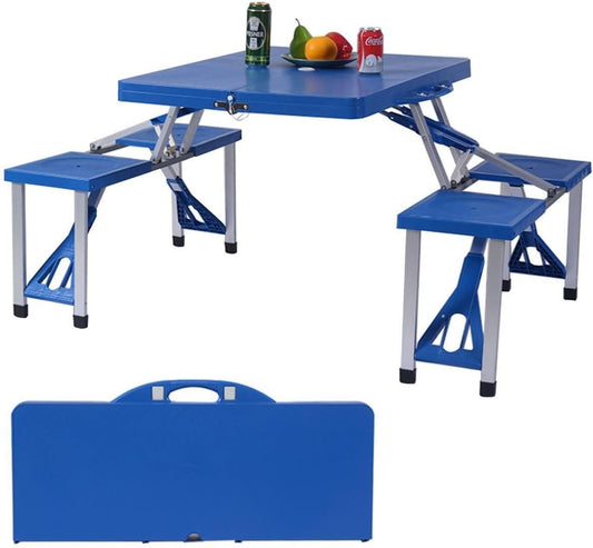 Outdoor Folding Picnic Table with Bench