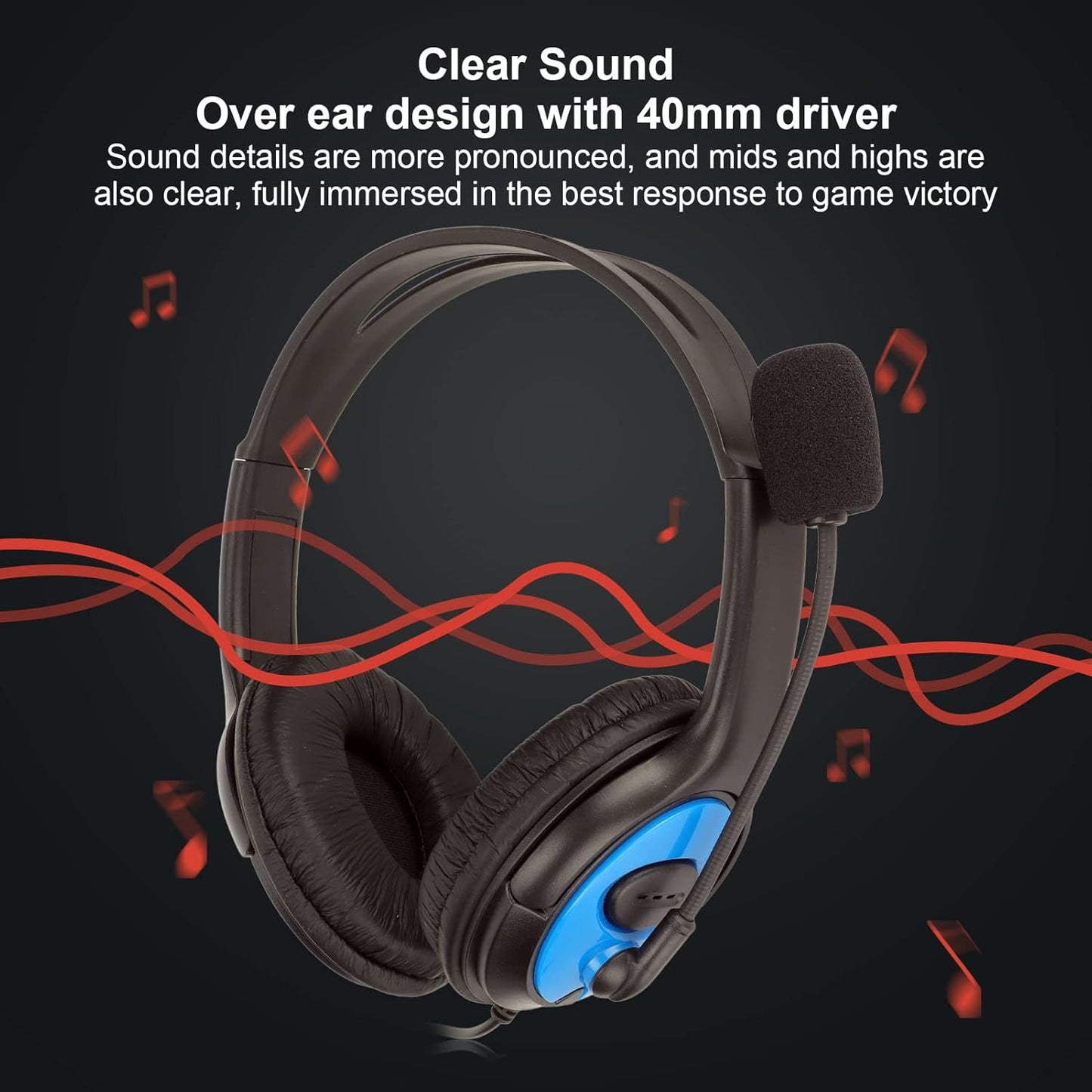 Over Ear Gaming Headset with 3.5mm Jack