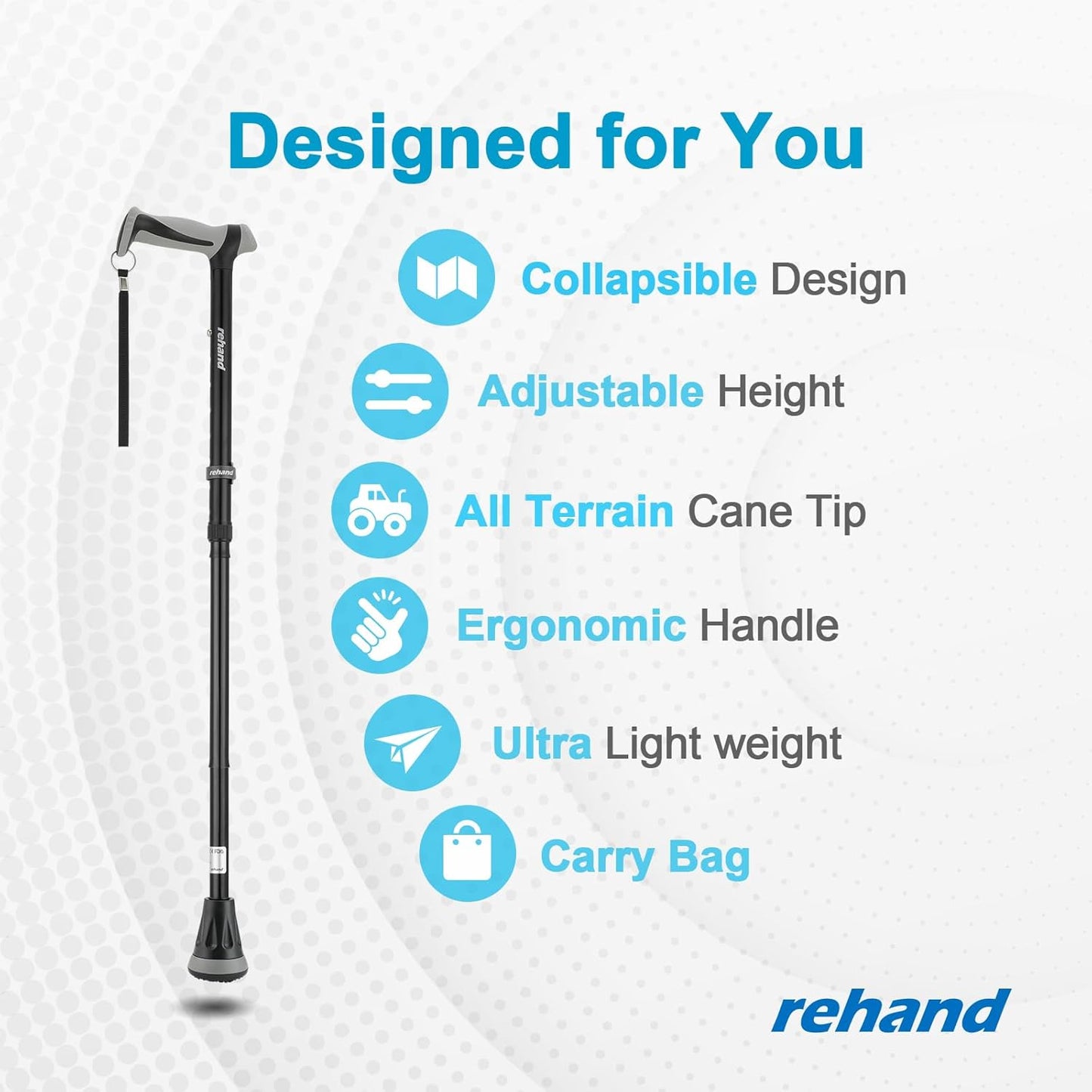 Rehand All-Terrain Folding Walking Stick